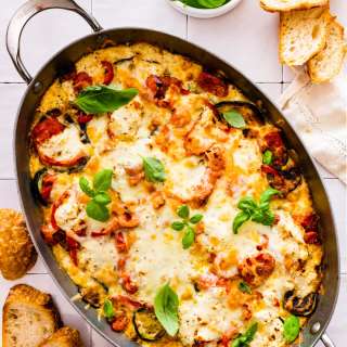Layered Eggplant, Zucchini, Tomato Casserole Recipe