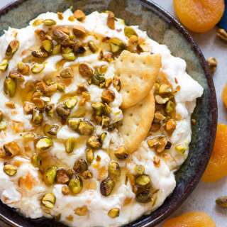 Honey Ricotta Dip with Pistachio and Apricot