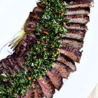 Grilled Beef Tri-Tip Steak with Chimichurri Sauce