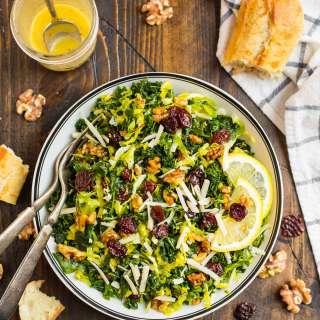 Kale and Brussels Sprouts Salad