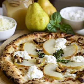 Pear Honey Walnut Cheese Pizza