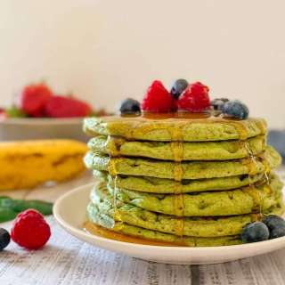 Blender Spinach Banana Pancakes