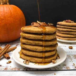 Vegan Pumpkin Pancakes [Whole Wheat]