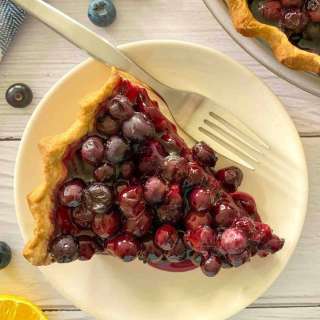 Vegan Blueberry Pie [Healthier than most!]