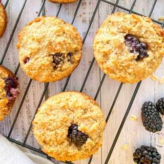 Almond Flour Blackberry Muffins