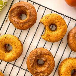 Vegan Pumpkin Donuts [Gluten Free + Oil Free too]