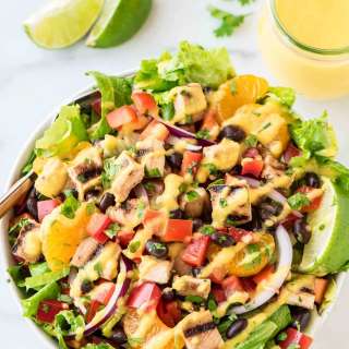 Caribbean Chicken Salad with Mango Dressing