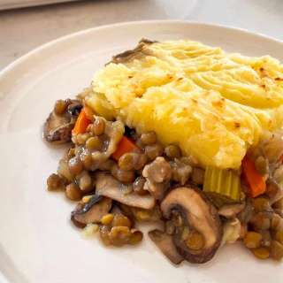 Healthy Mushroom and Lentil Pie