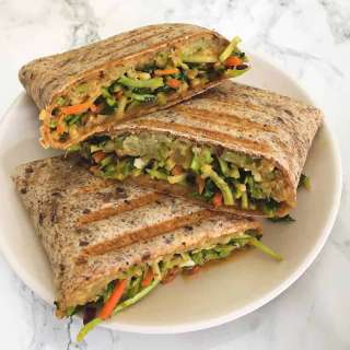 Asian Slaw Vegan Wraps with Cauliflower Rice