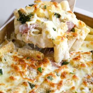 Baked Ham and Cheese Pasta Bechamel Sauce