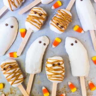 Halloween Banana Popsicles