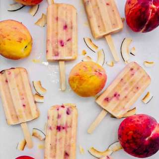 Vegan Coconut Peach Popsicles