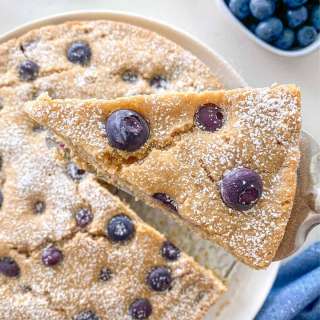 Healthy Vegan Lemon Blueberry Cake [Oil Free]