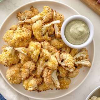 Garlic Parmesan Vegan Roasted Cauliflower