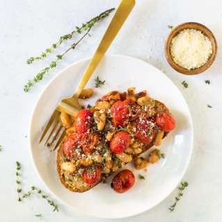 Tuscan White Bean Tomato Toasts