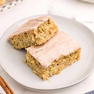 Cinnamon Frosted Zucchini Bars