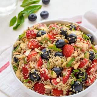 Red White and Blue Quinoa Fruit Salad