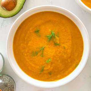 Creamy Carrot Cauliflower Soup with Dill
