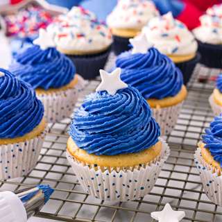 Red White and Blue Cupcakes