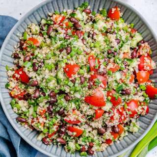 Black Bean Quinoa Tabbouleh Salad