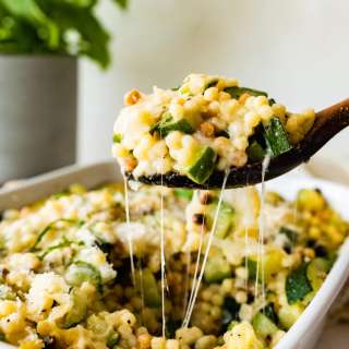 Fregola Sarda Pasta Recipe with Zucchini and Cheese