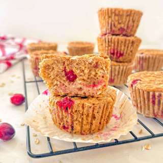 Vegan Cranberry Muffins [Oil Free]