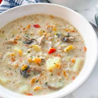 Vegan Chicken Soup w/ Jackfruit + Potatoes