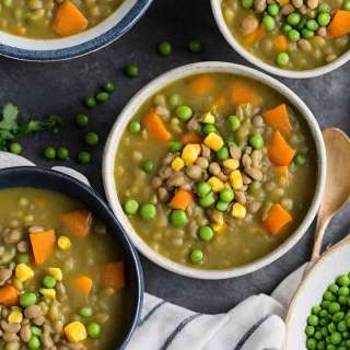 Instant Pot Lentil and Split Pea Soup [Or Stove Top]