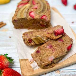 Vegan Strawberry Banana Bread [GF]