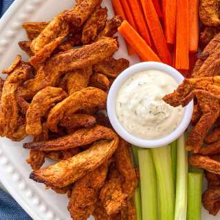 Crispy Buffalo Soy Curls