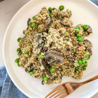 Peas + Mushroom Quinotto