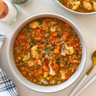 Cauliflower and Lentil Soup