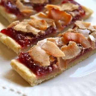 Cran-Raspberry Coconut Slices