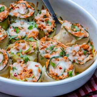 Cheesy Zucchini Chicken Enchiladas