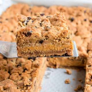 Pumpkin Chocolate Chip Cheesecake Bars