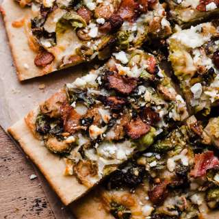 Brussels Sprouts Bacon Pizza