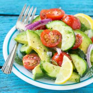 Avocado Cucumber Tomato Salad