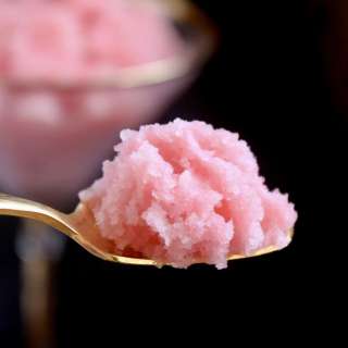 Rhubarb Granita with Whipped Cream (Rhubarb Ice)