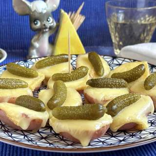 Raclette Potatoes with Cornichons