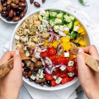 15 Minute Greek Pasta Salad