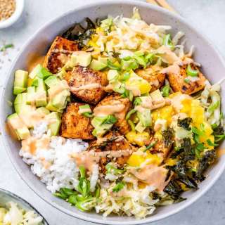 Spicy Salmon Maki Rice Bowl