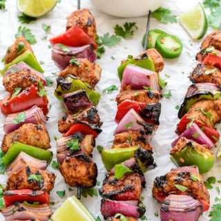Fajita Chicken Kebabs