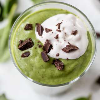 Healthy Shamrock Shake {Avocado Mint Smoothie}