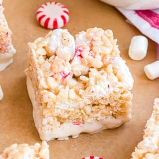 Peppermint Krispie Treats