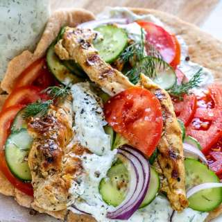 Grilled Chicken Gyro Sandwich