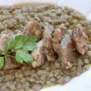 Cotechino con Lenticchie for a Healthy and Prosperous New Year (Cotechino and Lentils)