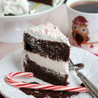 Chocolate Candy Cane Cake