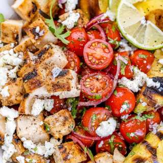 Grilled Avocado Chicken Salad