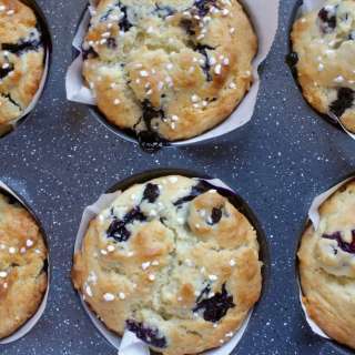 Blueberry Muffin Recipe (Made with Yogurt and No Butter)