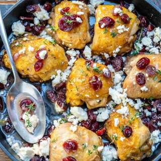 One Pan Cranberry Roasted Chicken